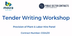 Banner image for Tender Writing Workshop - Provision of Plant and Labour Hire Panel - Online