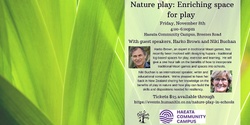 Banner image for Nature play: Enriching spaces for play