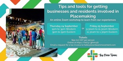Banner image for Tips and tools for getting businesses and residents involved in Placemaking