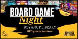 Banner image for Boyanup Board Game Night 20 September