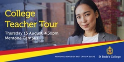 Banner image for Teacher Tour St Bede's College Mentone