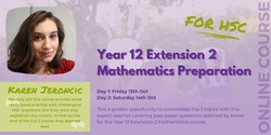 Banner image for Year 12 Ext 2 Mathematics - Aiming for an E4 for Finals