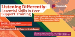 Banner image for Listening Differently - Essential Skills in Peer Support Training