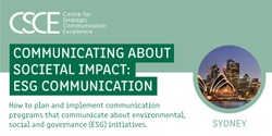 Banner image for Communicating About Societal Impact: ESG communication