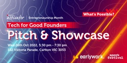 Banner image for SPARK Impact - Tech for Good Founders Pitch Night