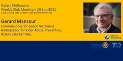 Banner image for 29th Sep 2021 Rotary Melb Lunch
