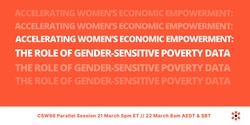 Banner image for Accelerating women’s economic empowerment: the role of gender-sensitive poverty data