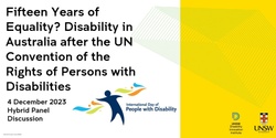 Banner image for Fifteen Years of Equality? Disability in Australia after the UN Convention of the Rights of Persons with Disabilities