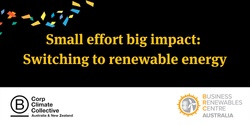 Banner image for Small effort big impact: Switching to renewable energy