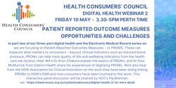Banner image for Digital Health and Patient Reported Outcome Measures - Opportunities and Challenges