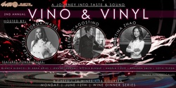 Banner image for 2nd Annual Vino & Vinyl Party: 16 courses + 16 wines + 12 Boss Babes 
