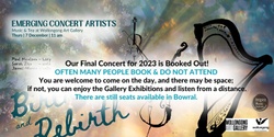 Banner image for Birth & Rebirth | Harp, Viola & Cello | Wollongong Art Gallery