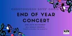 Banner image for Christchurch Boys' Choir End of Year Concert