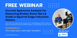 Banner image for Free Webinar: Current Spectrum Analysis for Detecting Broken Rotor Bars and Voids in Squirrel Cage Induction Motors