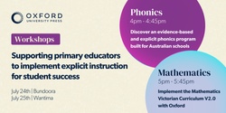 Banner image for Supporting primary educators to implement explicit instruction for student success - VIC