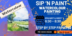 Banner image for Sip 'n Paint - Introduction to Watercolours with Gan