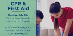 Banner image for Tuolumne County, First Aid & CPR Class