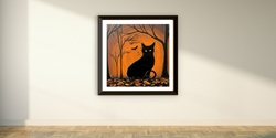Banner image for Black Cat Forrest Instructed Painting Event 