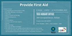 Banner image for Provide First Aid (Hobart)