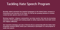 Banner image for Tackling Hate Speech - Community Representative Training