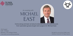 Banner image for An evening with Michael East - Brought to you by the CDHB Youth Advisory Council & Te Papa Hauora