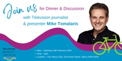 Banner image for Lake Hume Cycle Challenge - Dinner with Television journalist and presenter, Mike Tomalaris