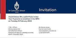 Banner image for Breakfast with the Headmistress - Year 11 parents 