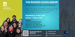 Banner image for Informational Webinar about the Rhodes Scholarships - Australia
