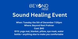 Banner image for Sound Healing Event @ Beyond Rest Prahran