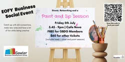 Banner image for EOFY Business Social Event - Paint and Sip session, dinner and networking