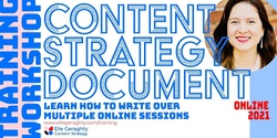 Banner image for Writing a content strategy document - October 2021 - online