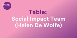 Banner image for Table - Social Impact Team