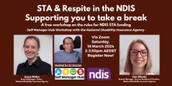 Banner image for STA & Respite in the NDIS  - Self Manager Hub Workshop