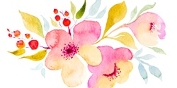 Banner image for Learn How To Paint Flowers - Beginner Watercolor Painting @ Grounded Cafe