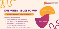Banner image for Emerging Issues Forum 2024 