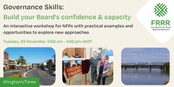 Banner image for Governance Skills: Build your Board's confidence & capacity