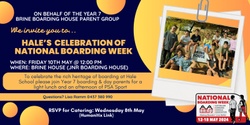 Banner image for Hale's Celebration of National Boarding Week (for Year 7 Day and Boarding Parents)