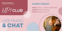 Banner image for Club: Live Music & Chat Friday 12th April 2024
