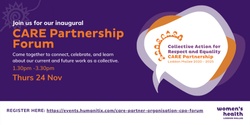 Banner image for CARE forum - Collective Action for Respect and Equality