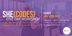 Banner image for She Codes Sydney; Free 1 Day Coding Workshop for Women