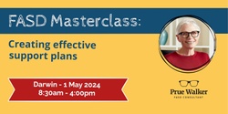 Banner image for FASD Masterclass: Creating effective support plans (Darwin)