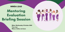 Banner image for Mentoring Evaluation Briefing Session 2023