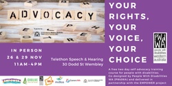 Banner image for Your Rights, Your Voice, Your Choice - Self Advocacy Course 