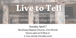 Banner image for Live to Tell 