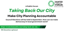 Banner image for Taking Back Our City: Make City Planning Accountable