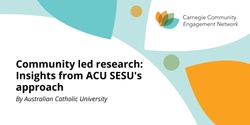 Banner image for Community led research: Insights from ACU SESU's approach