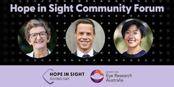 Banner image for Hope in Sight Community Forum 