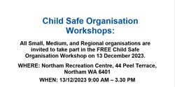 Banner image for Northam Child Safe Organisation Workshop