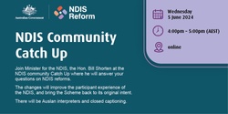 Banner image for NDIS Reform Community Catch Up – Online