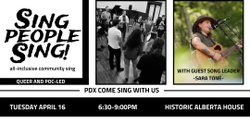 Banner image for Sing People Sing! with guest Sara Tone